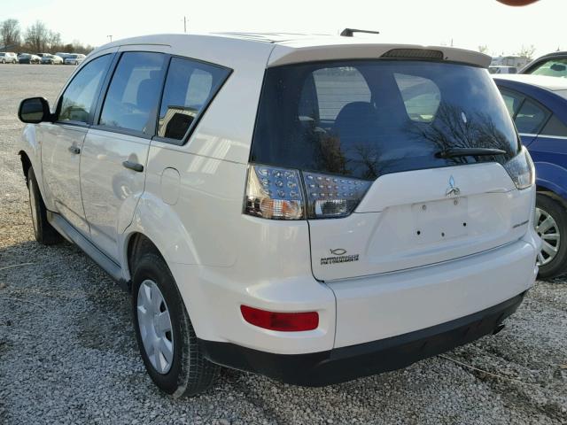 JA4AS2AWXAZ006618 - 2010 MITSUBISHI OUTLANDER WHITE photo 3