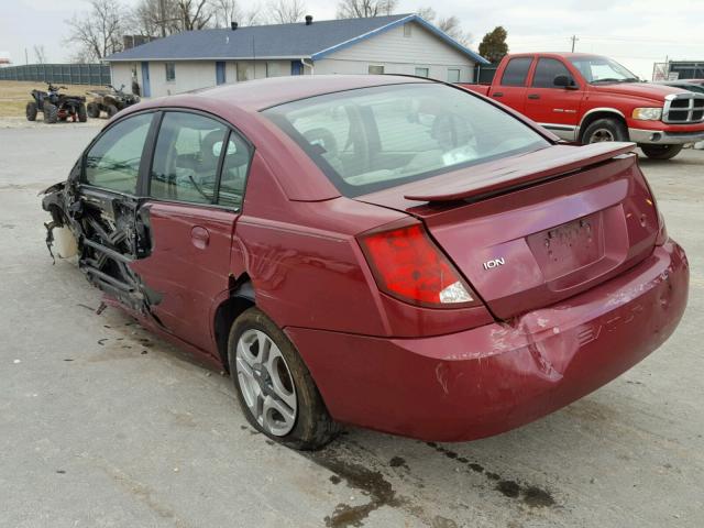 1G8AL52F54Z190741 - 2004 SATURN ION LEVEL MAROON photo 3