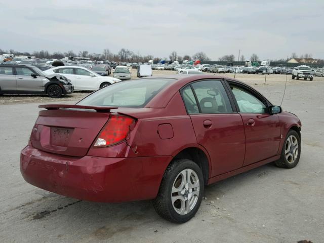 1G8AL52F54Z190741 - 2004 SATURN ION LEVEL MAROON photo 4