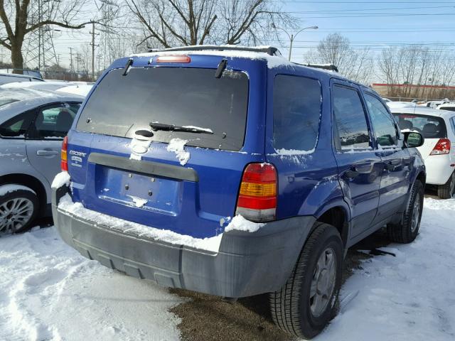 1FMYU02Z95KC28444 - 2005 FORD ESCAPE XLS BLUE photo 4