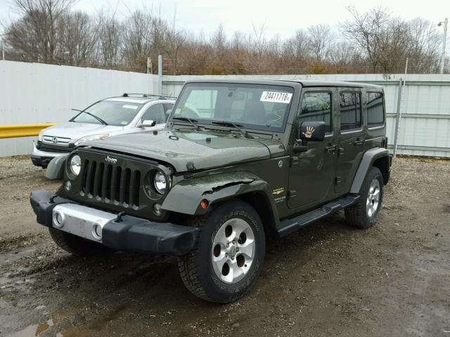 1C4HJWEG6FL559875 - 2015 JEEP WRANGLER U GREEN photo 2