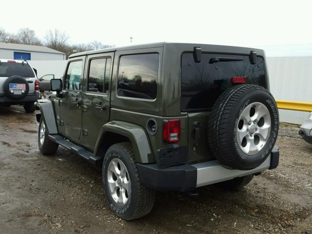 1C4HJWEG6FL559875 - 2015 JEEP WRANGLER U GREEN photo 3