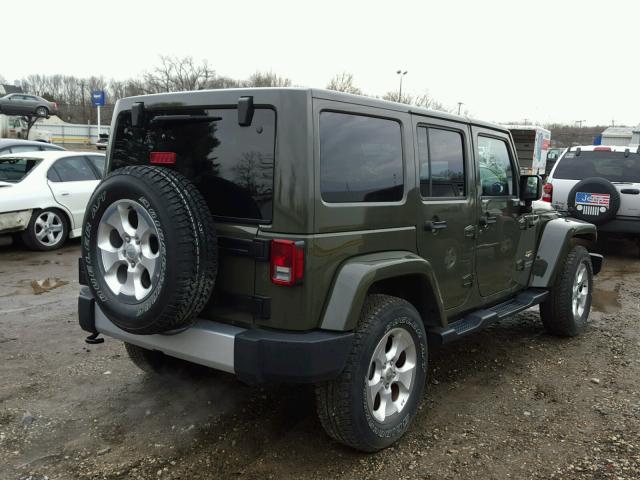 1C4HJWEG6FL559875 - 2015 JEEP WRANGLER U GREEN photo 4