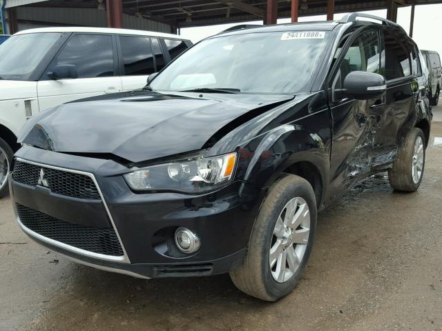 JA4AS3AW7DU013937 - 2013 MITSUBISHI OUTLANDER BLACK photo 2