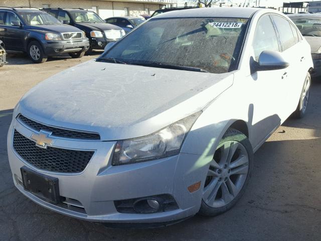 1G1PH5SC2C7335115 - 2012 CHEVROLET CRUZE LTZ SILVER photo 2