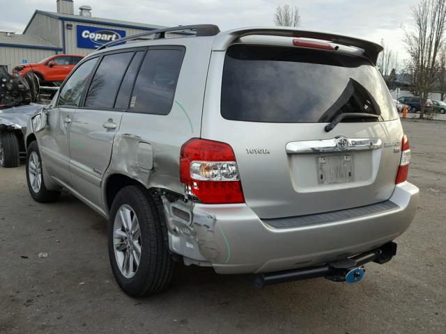 JTEDW21A560011194 - 2006 TOYOTA HIGHLANDER SILVER photo 3