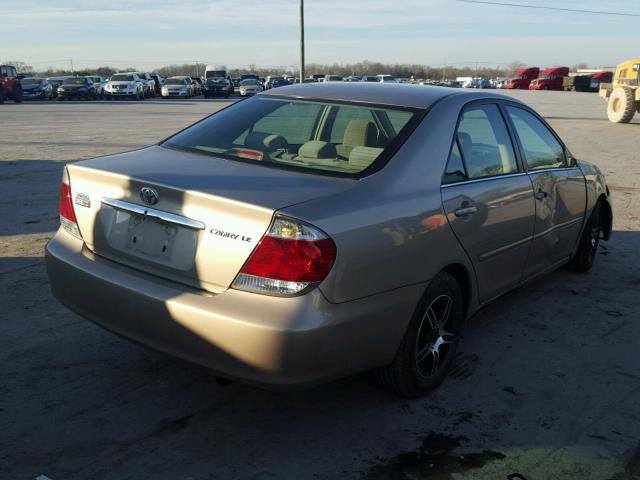 4T1BE32K15U574869 - 2005 TOYOTA CAMRY LE GOLD photo 4