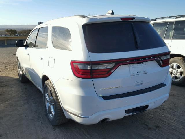 1C4SDHDT2EC286312 - 2014 DODGE DURANGO LI WHITE photo 3