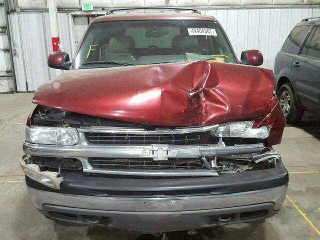 1GNEK13TX1R118265 - 2001 CHEVROLET TAHOE K150 BURGUNDY photo 9