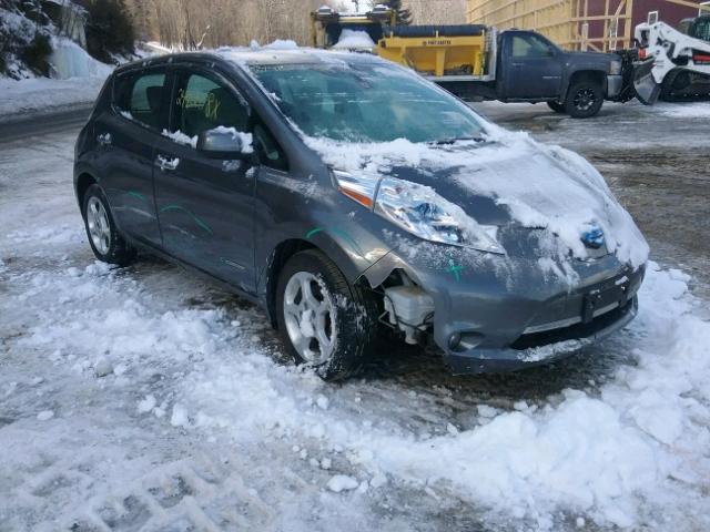 1N4AZ0CP9FC301205 - 2015 NISSAN LEAF S GRAY photo 1