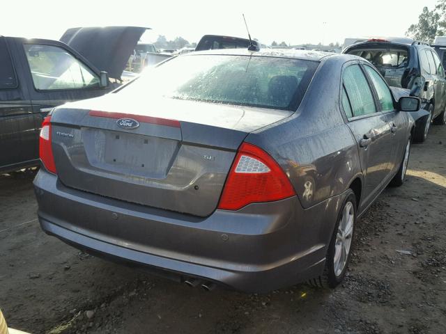 3FAHP0HA8CR378279 - 2012 FORD FUSION SE CHARCOAL photo 4