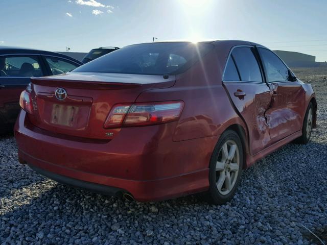 4T1BK46K78U070727 - 2008 TOYOTA CAMRY LE RED photo 4