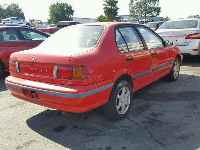 JT2EL43A6M0076345 - 1991 TOYOTA TERCEL DEL RED photo 4