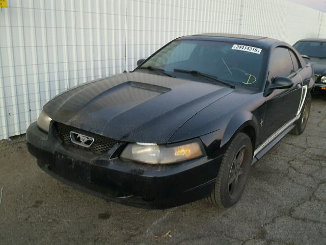 1FAFP40442F224796 - 2002 FORD MUSTANG BLACK photo 2