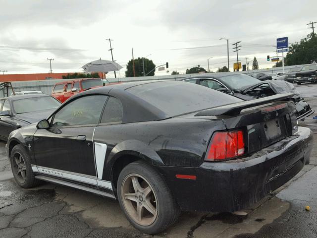1FAFP40442F224796 - 2002 FORD MUSTANG BLACK photo 3