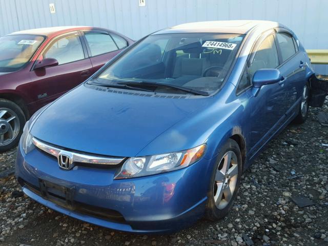 1HGFA16857L121501 - 2007 HONDA CIVIC EX BLUE photo 2