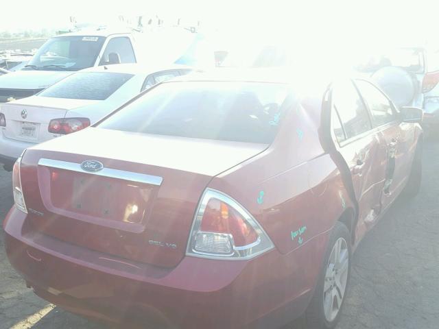 3FAHP08196R176653 - 2006 FORD FUSION SEL RED photo 4