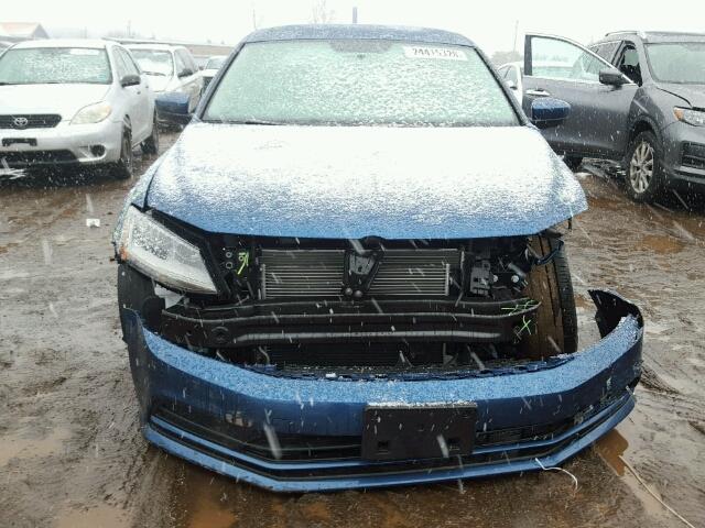 3VW2B7AJ4HM367833 - 2017 VOLKSWAGEN JETTA S BLUE photo 9