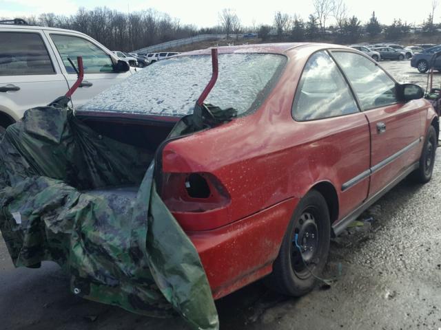 1HGEJ6126VL000677 - 1997 HONDA CIVIC DX RED photo 4