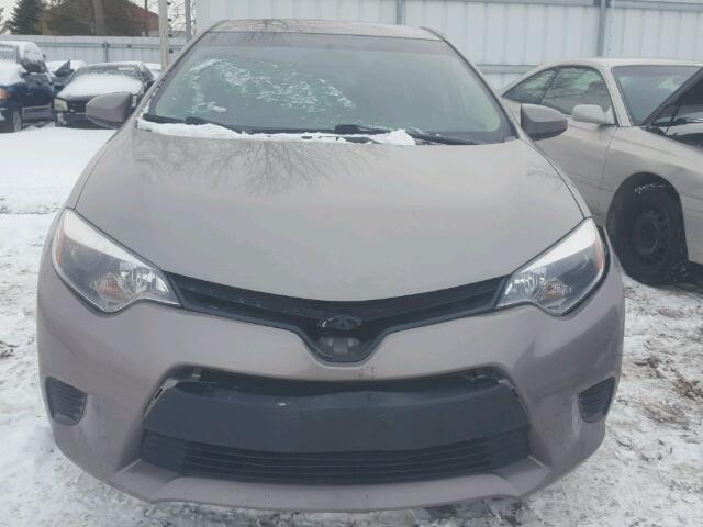 2T1BURHE9EC173207 - 2014 TOYOTA COROLLA L GRAY photo 9