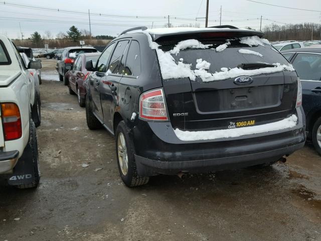 2FMDK36C67BB18461 - 2007 FORD EDGE SE BLACK photo 3