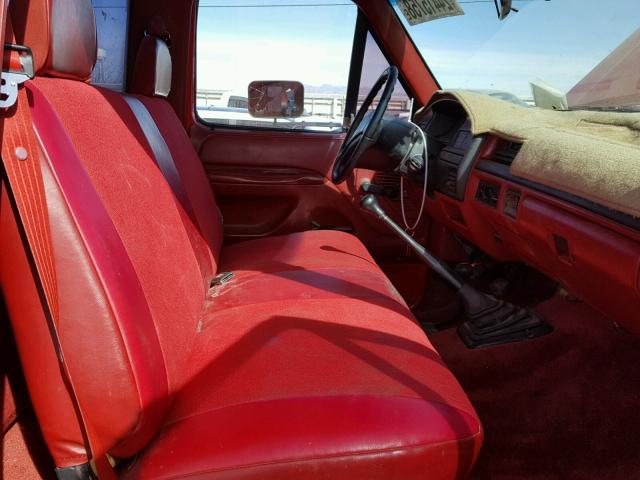 1FTHF26G8NNA51595 - 1992 FORD F250 RED photo 5