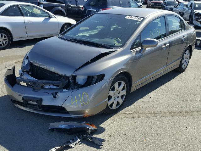 1HGFA16596L110134 - 2006 HONDA CIVIC LX GRAY photo 2