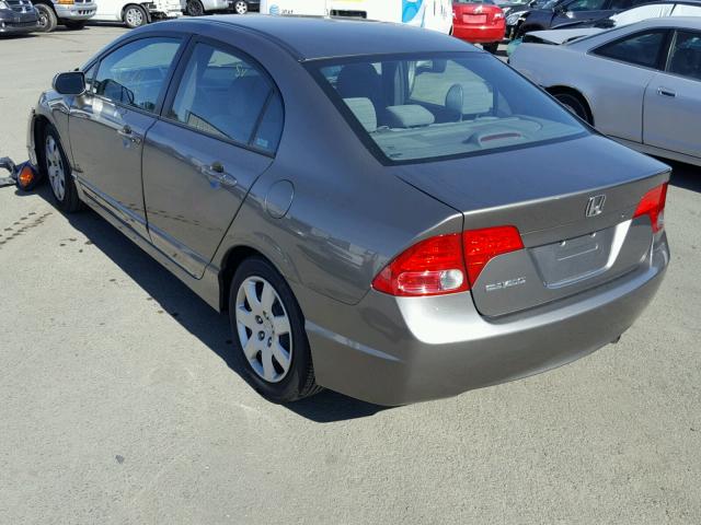 1HGFA16596L110134 - 2006 HONDA CIVIC LX GRAY photo 3