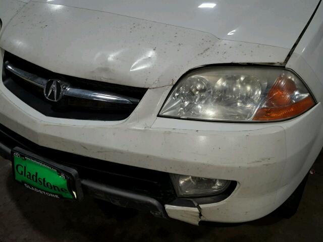 2HNYD18843H518758 - 2003 ACURA MDX TOURIN WHITE photo 9