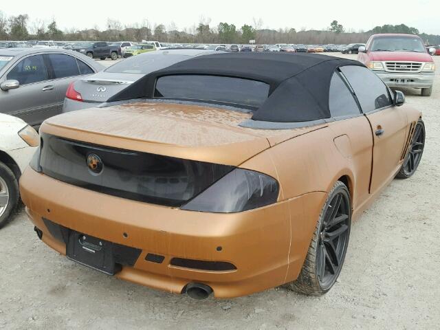 WBAEK13537CN84168 - 2007 BMW 650 I ORANGE photo 4