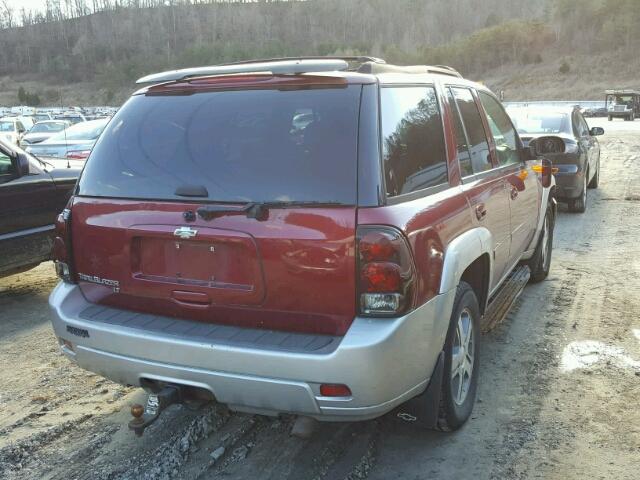 1GNET13M362149220 - 2006 CHEVROLET TRAILBLAZE RED photo 4