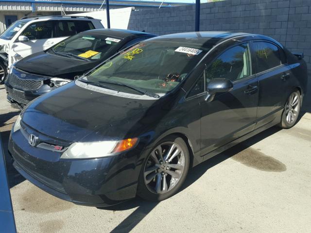 2HGFA55568H712742 - 2008 HONDA CIVIC SI BLACK photo 2