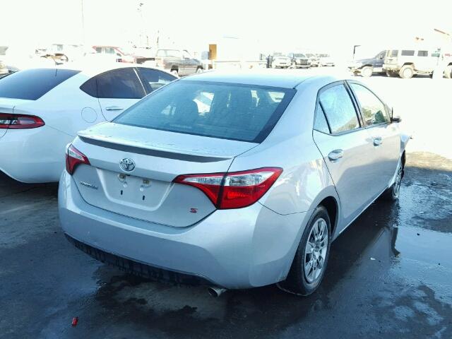 5YFBURHE9EP110964 - 2014 TOYOTA COROLLA L SILVER photo 4