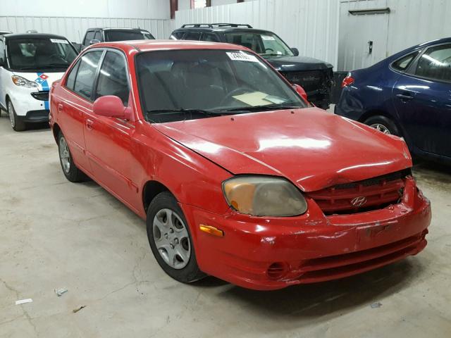 KMHCG45C35U655512 - 2005 HYUNDAI ACCENT GL RED photo 1