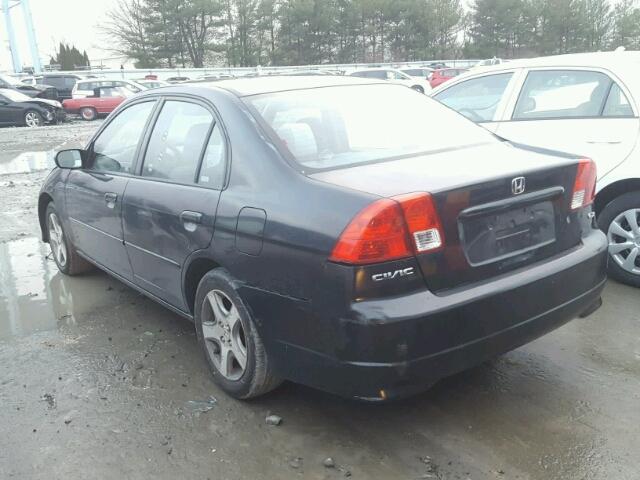 2HGES26774H630830 - 2004 HONDA CIVIC EX შავი ფოტო 3