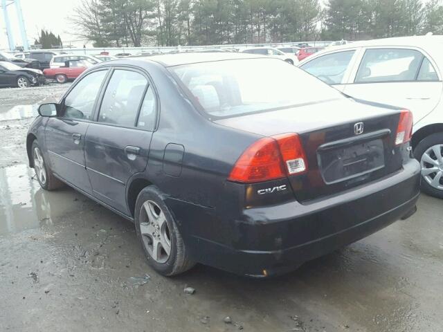 2HGES26774H630830 - 2004 HONDA CIVIC EX BLACK photo 3