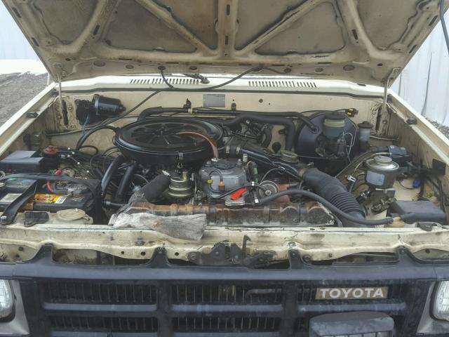 JT4RN64DXG5034422 - 1986 TOYOTA PICKUP RN6 CREAM photo 7