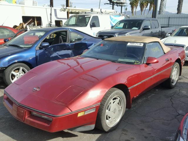 1G1YY3183K5119130 - 1989 CHEVROLET CORVETTE RED photo 2