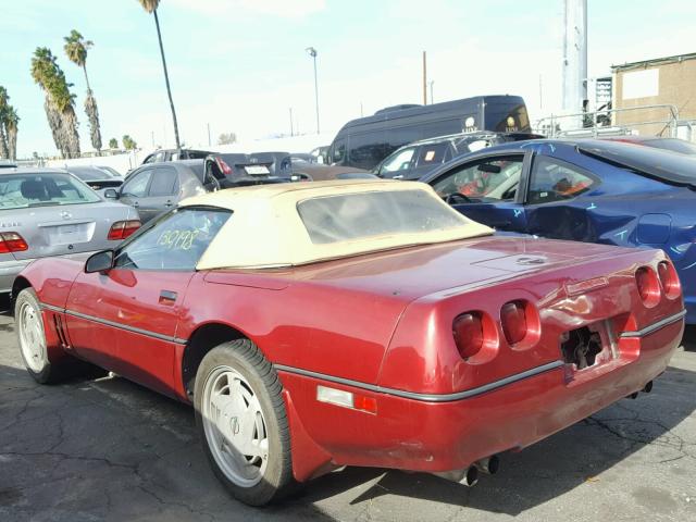 1G1YY3183K5119130 - 1989 CHEVROLET CORVETTE RED photo 3