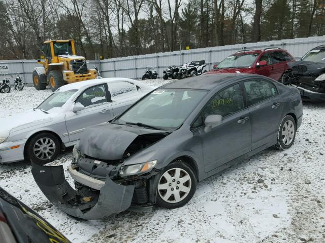 2HGFA16539H529534 - 2009 HONDA CIVIC LX GRAY photo 2