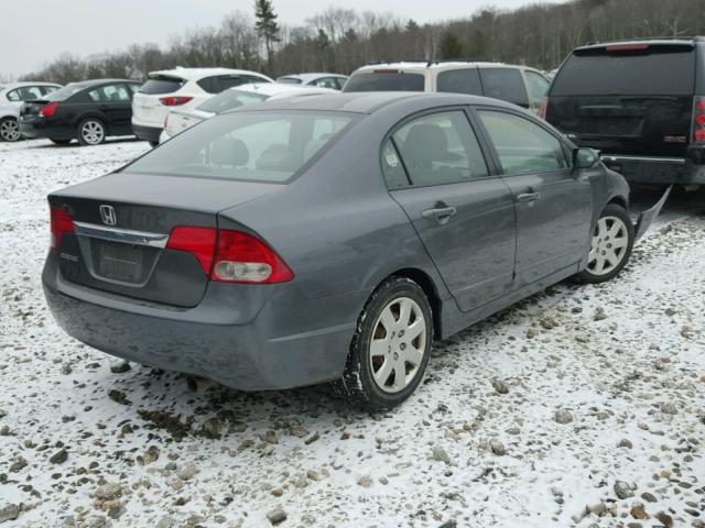 2HGFA16539H529534 - 2009 HONDA CIVIC LX GRAY photo 4