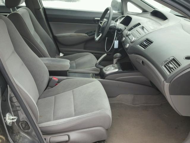 2HGFA16539H529534 - 2009 HONDA CIVIC LX GRAY photo 5