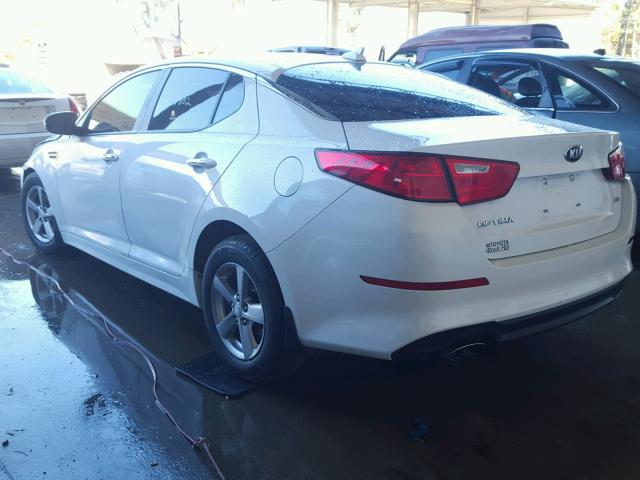 5XXGM4A7XEG298164 - 2014 KIA OPTIMA LX WHITE photo 3