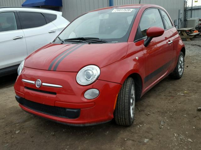 3C3CFFAR2CT228167 - 2012 FIAT 500 POP RED photo 2