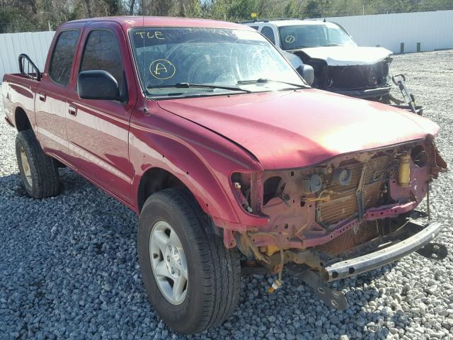 5TEGN92N82Z897102 - 2002 TOYOTA TACOMA DOU RED photo 1