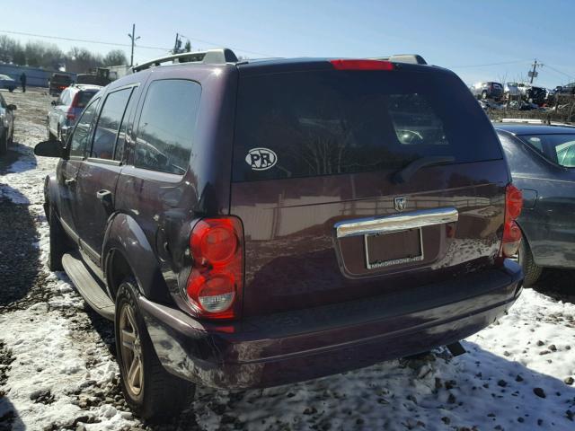 1D4HD48N85F612713 - 2005 DODGE DURANGO SL BURGUNDY photo 3