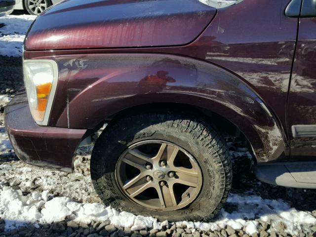 1D4HD48N85F612713 - 2005 DODGE DURANGO SL BURGUNDY photo 9