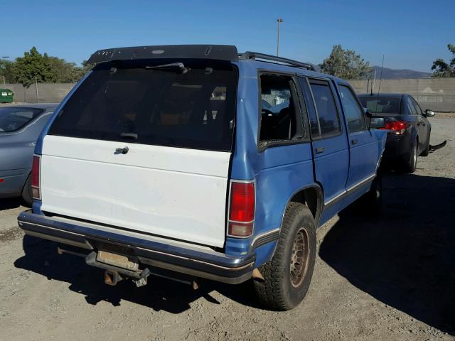 1GNCS13Z3N2169813 - 1992 CHEVROLET S10 BLAZER BLUE photo 4