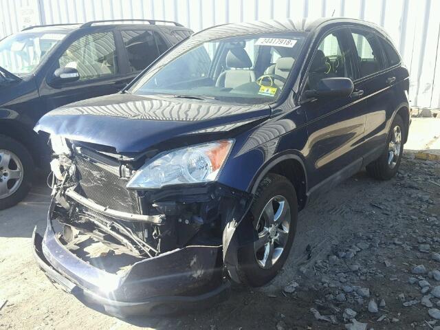 5J6RE48329L053397 - 2009 HONDA CR-V LX BLUE photo 2