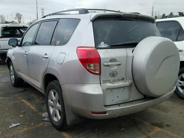 JTMBK31V386037423 - 2008 TOYOTA RAV4 LIMIT SILVER photo 3